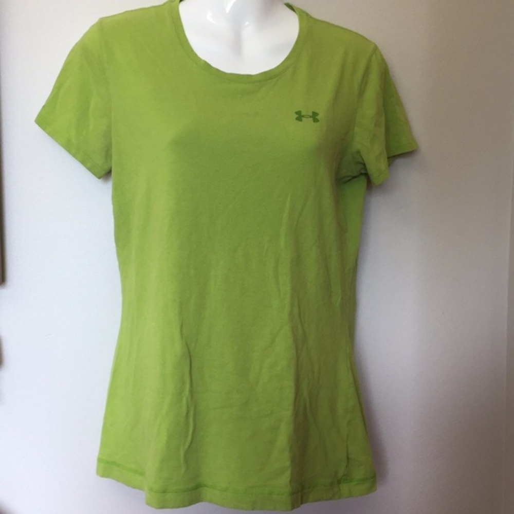 UA Lime Charged Cotton Semi Fitted Tee